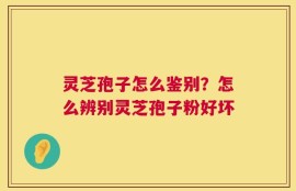灵芝孢子怎么鉴别？怎么辨别灵芝孢子粉好坏