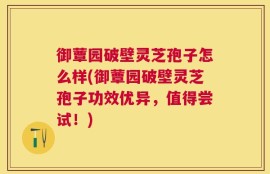 御蕈园破壁灵芝孢子怎么样(御蕈园破壁灵芝孢子功效优异，值得尝试！)