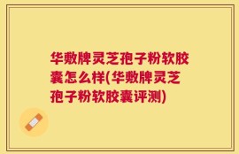 华敷牌灵芝孢子粉软胶囊怎么样(华敷牌灵芝孢子粉软胶囊评测)