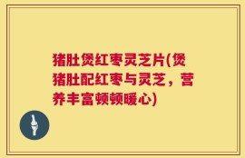 猪肚煲红枣灵芝片(煲猪肚配红枣与灵芝，营养丰富顿顿暖心)