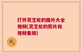 打开灵芝蛇的图片大全视频(灵芝蛇的照片和视频集锦)