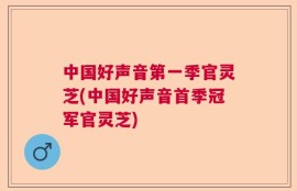 中国好声音第一季官灵芝(中国好声音首季冠军官灵芝)