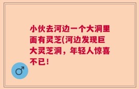 小伙去河边一个大洞里面有灵芝(河边发现巨大灵芝洞，年轻人惊喜不已！