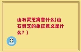 山石灵芝寓意什么(山石灵芝的象征意义是什么？)
