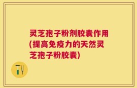 灵芝孢子粉剂胶囊作用(提高免疫力的天然灵芝孢子粉胶囊)