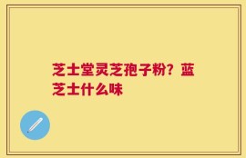 芝士堂灵芝孢子粉？蓝芝士什么味