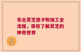 东北灵芝孢子粉加工全流程，带你了解灵芝的神奇世界