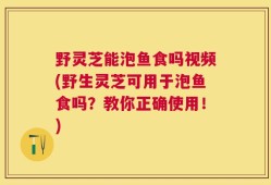 野灵芝能泡鱼食吗视频(野生灵芝可用于泡鱼食吗？教你正确使用！)