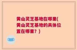黄山灵芝基地在哪里(黄山灵芝基地的具体位置在哪里？)
