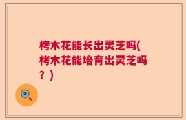 栲木花能长出灵芝吗(栲木花能培育出灵芝吗？)