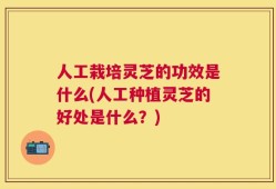 人工栽培灵芝的功效是什么(人工种植灵芝的好处是什么？)