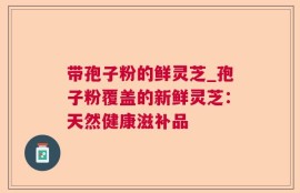 带孢子粉的鲜灵芝_孢子粉覆盖的新鲜灵芝：天然健康滋补品