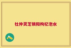 杜仲灵芝锁阳枸杞泡水