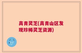 高青灵芝(高青山区发现珍稀灵芝资源)