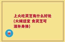 上火吃灵芝有什么好处(火候适宜 食灵芝可滋补身体)
