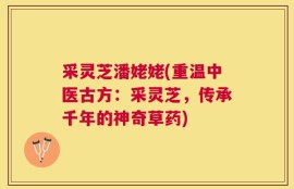 采灵芝潘姥姥(重温中医古方：采灵芝，传承千年的神奇草药)