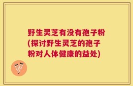 野生灵芝有没有孢子粉(探讨野生灵芝的孢子粉对人体健康的益处)