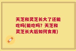 天芝和灵芝长大了还能吃吗(能吃吗？天芝和灵芝长大后如何食用)
