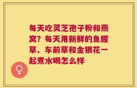 每天吃灵芝孢子粉和燕窝？每天用新鲜的鱼腥草、车前草和金银花一起煮水喝怎么样