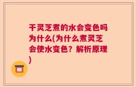 干灵芝煮的水会变色吗为什么(为什么煮灵芝会使水变色？解析原理)