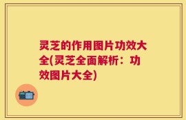 灵芝的作用图片功效大全(灵芝全面解析：功效图片大全)