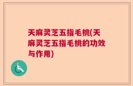 天麻灵芝五指毛桃(天麻灵芝五指毛桃的功效与作用)