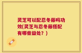灵芝可以配忍冬藤吗功效(灵芝与忍冬藤搭配有哪些益处？)