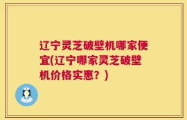 辽宁灵芝破壁机哪家便宜(辽宁哪家灵芝破壁机价格实惠？)