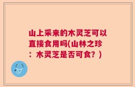 山上采来的木灵芝可以直接食用吗(山林之珍：木灵芝是否可食？)