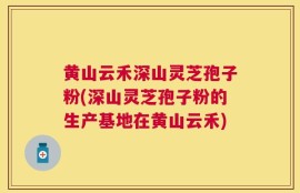 黄山云禾深山灵芝孢子粉(深山灵芝孢子粉的生产基地在黄山云禾)
