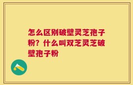 怎么区别破壁灵芝孢子粉？什么叫双芝灵芝破壁孢子粉
