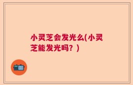 小灵芝会发光么(小灵芝能发光吗？)