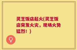 灵芝饭店起火(灵芝饭店突发火灾，现场火势猛烈！)