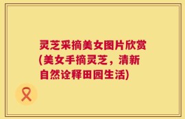 灵芝采摘美女图片欣赏(美女手摘灵芝，清新自然诠释田园生活)