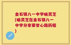 金石镇八一中学喻灵芝(喻灵芝在金石镇八一中学分享荣誉心路历程)