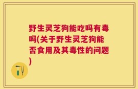 野生灵芝狗能吃吗有毒吗(关于野生灵芝狗能否食用及其毒性的问题)