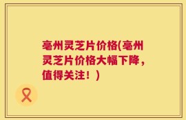 亳州灵芝片价格(亳州灵芝片价格大幅下降，值得关注！)