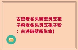 古迹老谷头破壁灵芝孢子粉老谷头灵芝孢子粉：古迹破壁新生命)