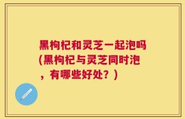 黑枸杞和灵芝一起泡吗(黑枸杞与灵芝同时泡，有哪些好处？)