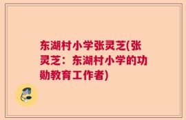 东湖村小学张灵芝(张灵芝：东湖村小学的功勋教育工作者)
