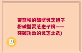 带蓝帽的破壁灵芝孢子粉破壁灵芝孢子粉——突破功效的灵芝之选)