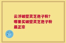 云浮破壁灵芝孢子粉？哪里买破壁灵芝孢子粉最正宗