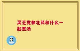 灵芝党参北芪和什么一起煮汤