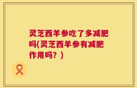 灵芝西羊参吃了多减肥吗(灵芝西羊参有减肥作用吗？)