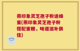 燕印象灵芝孢子粉送蜂蜜(燕印象灵芝孢子粉搭配蜜糖，味道滋补俱佳)