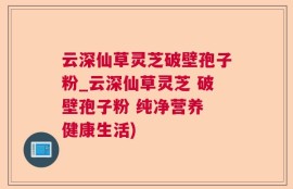 云深仙草灵芝破壁孢子粉_云深仙草灵芝 破壁孢子粉 纯净营养 健康生活)