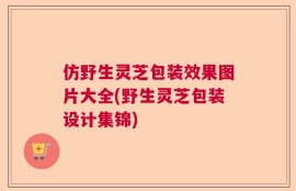 仿野生灵芝包装效果图片大全(野生灵芝包装设计集锦)