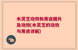 木灵芝功效和用途图片及功效(木灵芝的功效与用途详解)