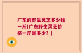 广东的野生灵芝多少钱一斤(广东野生灵芝价格一斤是多少？)