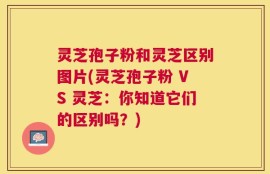 灵芝孢子粉和灵芝区别图片(灵芝孢子粉 VS 灵芝：你知道它们的区别吗？)